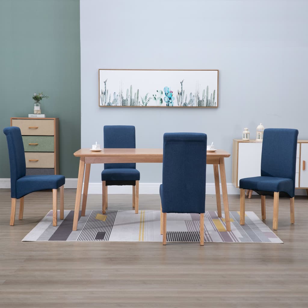 vidaXL Dining Chairs Accent Upholstered Side Chair with Wood Frame Fabric-8