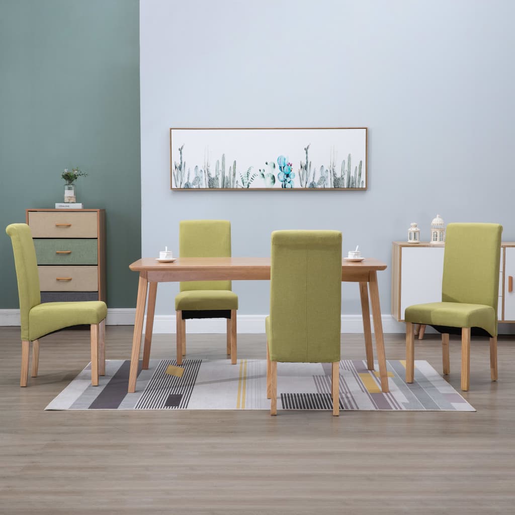 vidaXL Dining Chairs Accent Upholstered Side Chair with Wood Frame Fabric-19