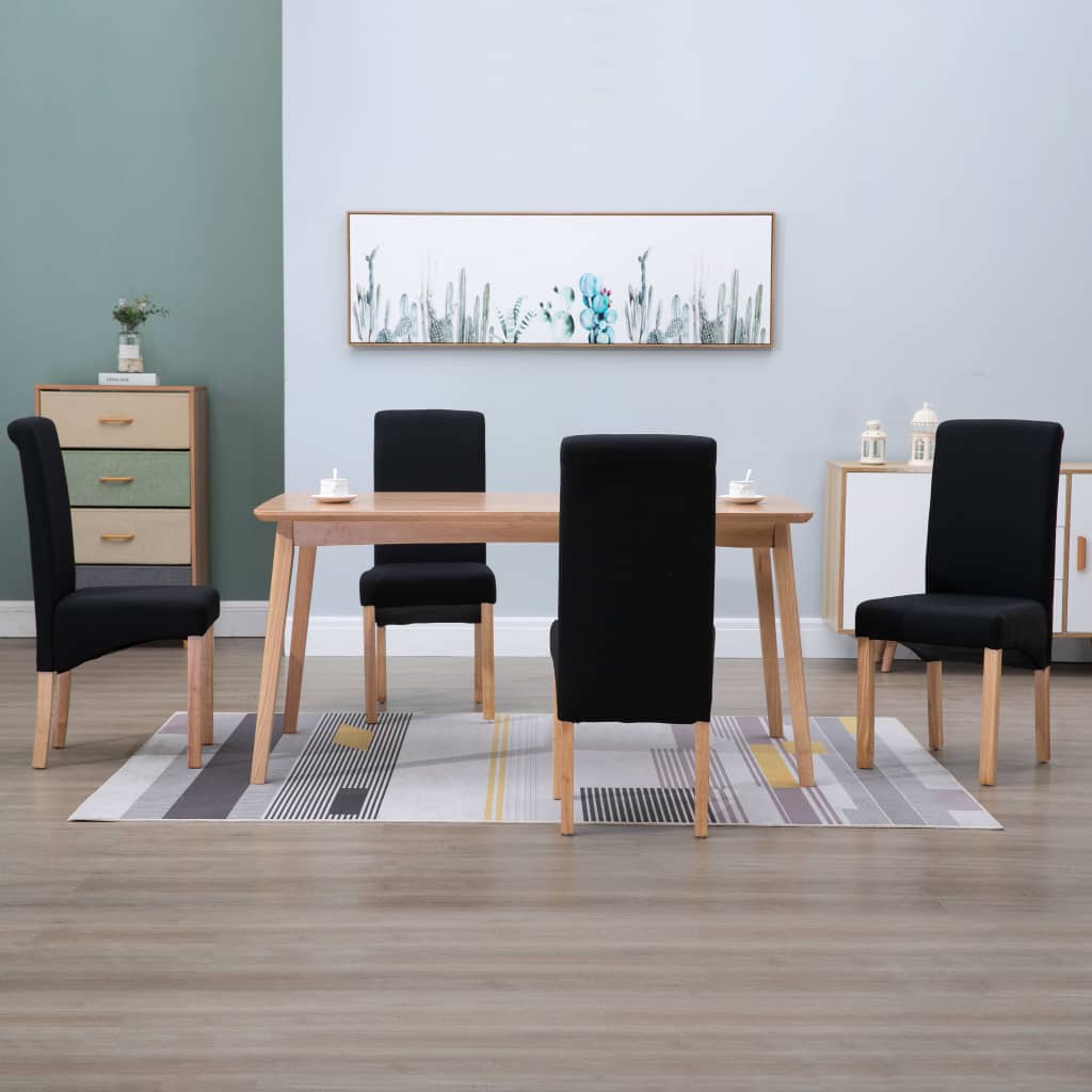 vidaXL Dining Chairs Accent Upholstered Side Chair with Wood Frame Fabric-7