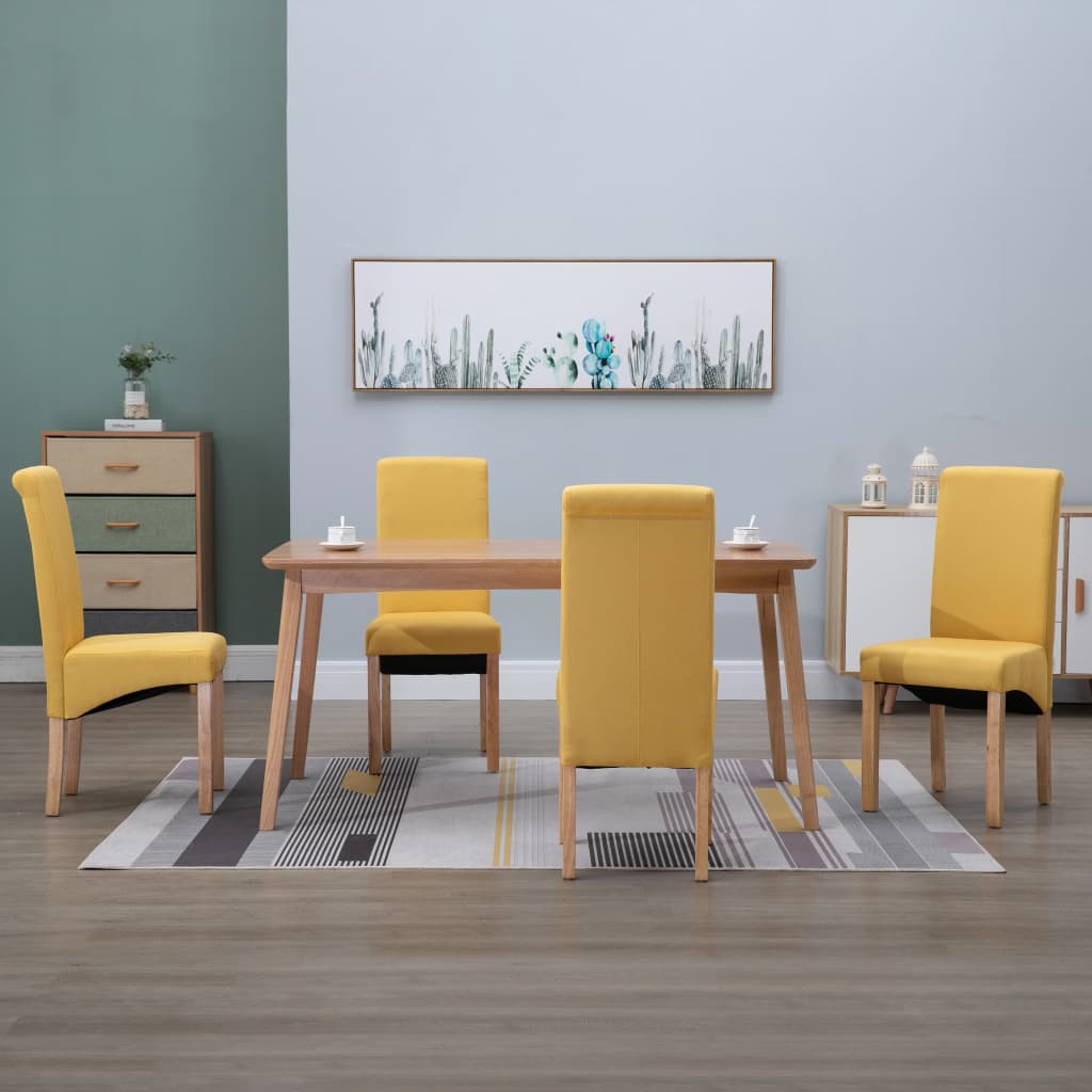 vidaXL Dining Chairs Accent Upholstered Side Chair with Wood Frame Fabric-29