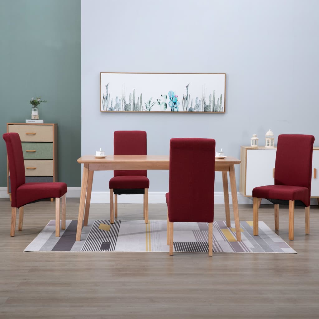 vidaXL Dining Chairs Accent Upholstered Side Chair with Wood Frame Fabric-22