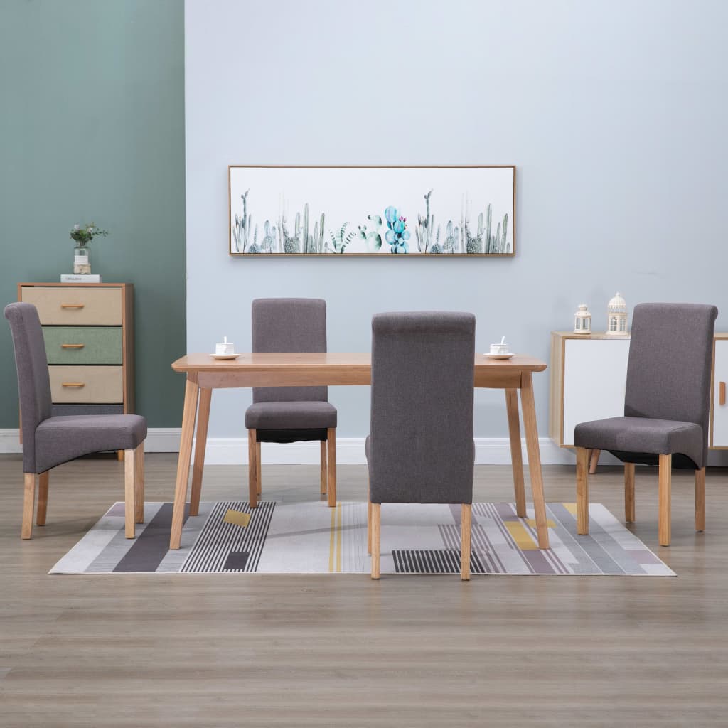 vidaXL Dining Chairs Accent Upholstered Side Chair with Wood Frame Fabric-26