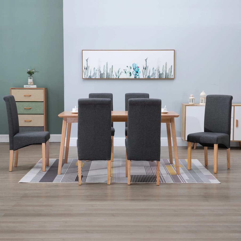 vidaXL Dining Chairs Accent Upholstered Side Chair with Wood Frame Fabric-18