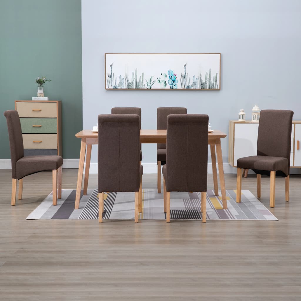 vidaXL Dining Chairs Accent Upholstered Side Chair with Wood Frame Fabric-12