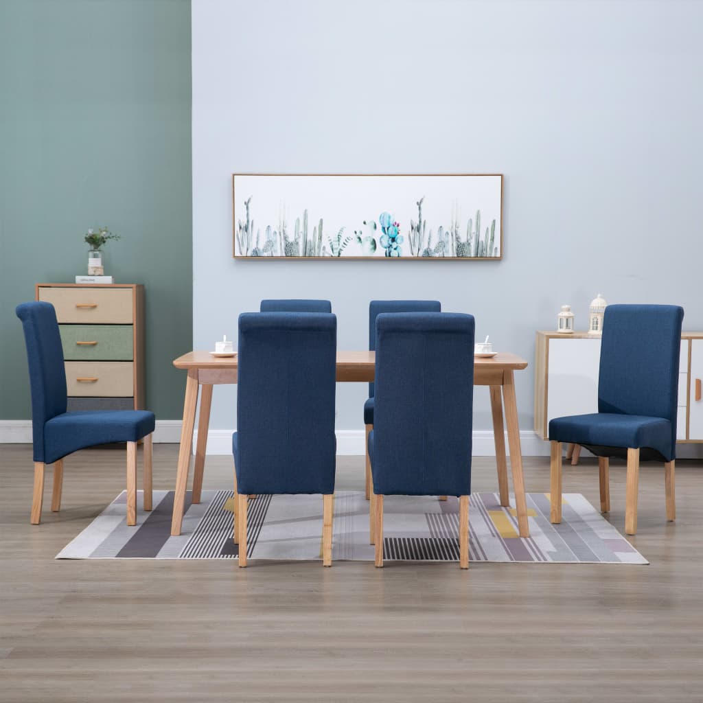 vidaXL Dining Chairs Accent Upholstered Side Chair with Wood Frame Fabric-10