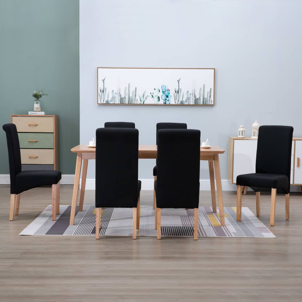 vidaXL Dining Chairs Accent Upholstered Side Chair with Wood Frame Fabric-5