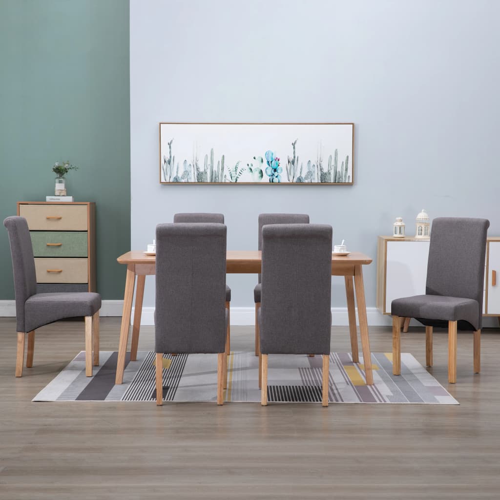 vidaXL Dining Chairs Accent Upholstered Side Chair with Wood Frame Fabric-25