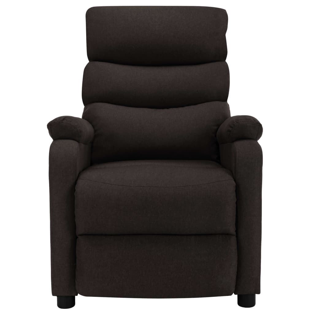 vidaXL Massage Recliner Black Fabric-0