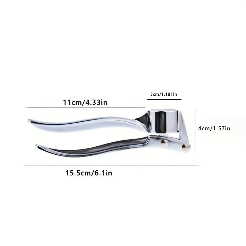 1pc RZSYZH Heavy-Duty Garlic Press, Ginger Crusher, Lemon Squeezer - Heavy-Duty Manual Crusher with Efficient Crushing, Compact Design for Kitchen, Restaurant, Home - Easy-Clean Garlic Press Tool for Garlic, Ginger, Lemon, Co Best Products Online