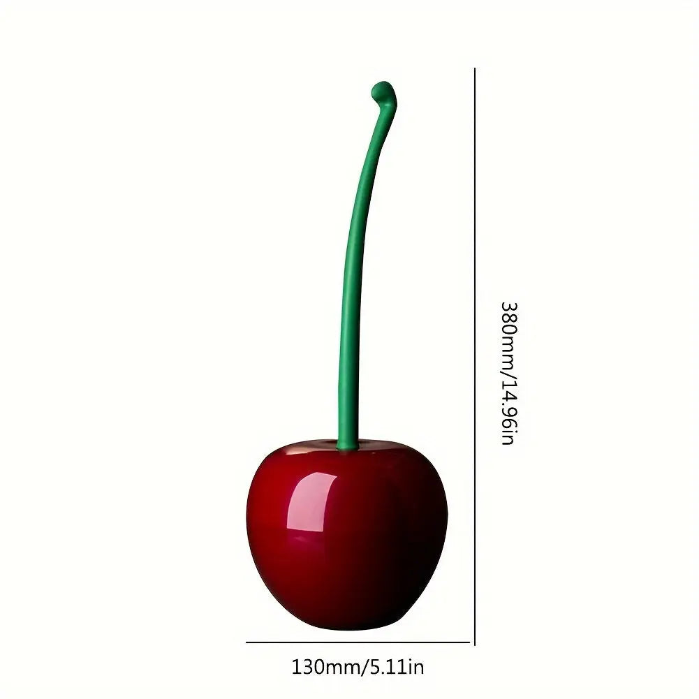 1-Set Cherry-Shaped Toilet Brush and Holder- Durable, Space-Saving Bathroom Cleaning Tool Best Products Online