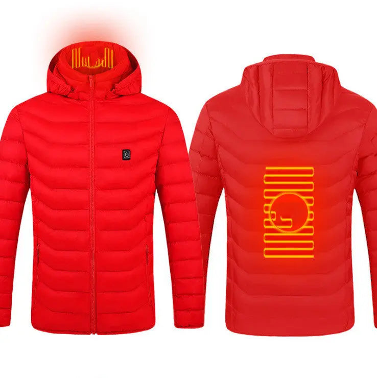 New Heated Jacket Coat USB Electric Jacket Cotton Coat Heater Thermal Clothing Heating Vest Men's Clothes Winter Wholesale Best Products Online