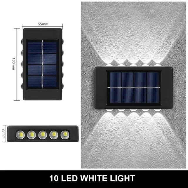 1pc 2/4/6/8/10/12LEDs Solar LED Wall Lights, Outdoor Wall Lamp For Garden, Patio, Ambient Light