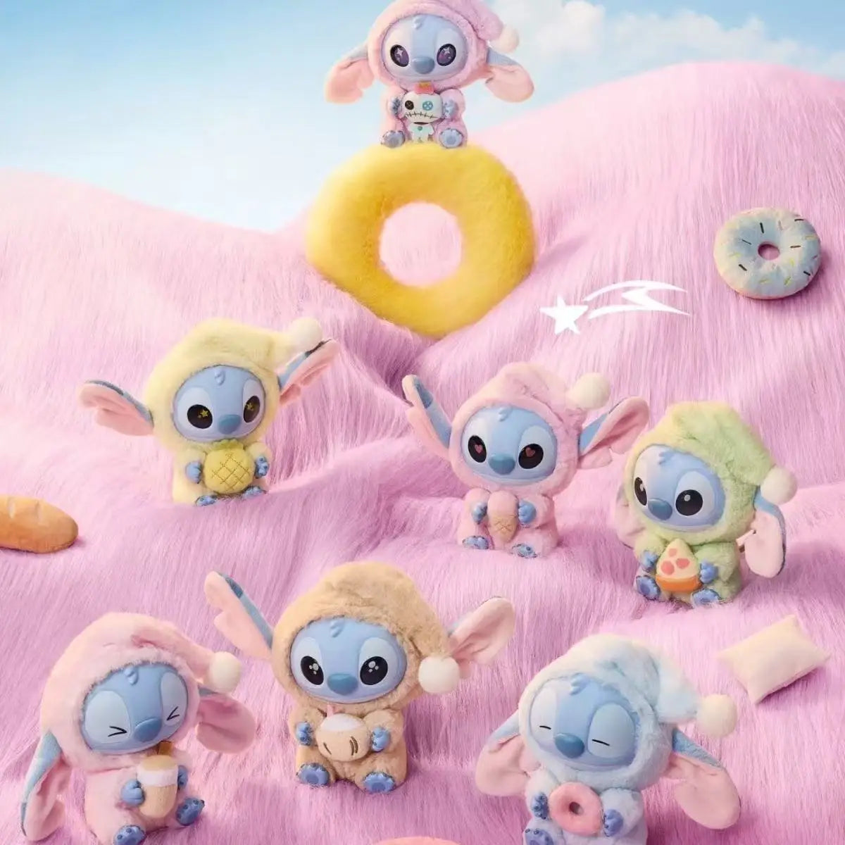 New Stitch Eat Something Before Sleep Series Blind Box Plush Dolls Pendant Cute Doll Ornament Mystery Box Surprise Toys Gifts