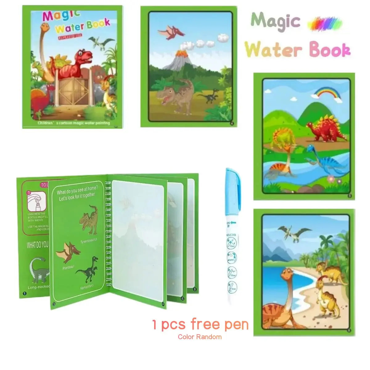 NEW Kids Magic Water Drawing Books Coloring Books Painting Toys for Kids Birthday Christmas New Year Gift for Boys and Girls