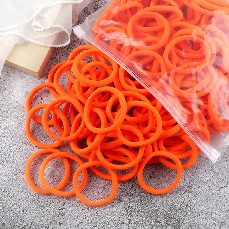 50pcs/Set Essential Solid Color Elastic Hair Bands - 4cm Wide Simple Hair Ties for Women, Ponytail Holders, Hair Ropes, and Styling Accessories - Soft, Durable, and Easy to Use Best Products Online