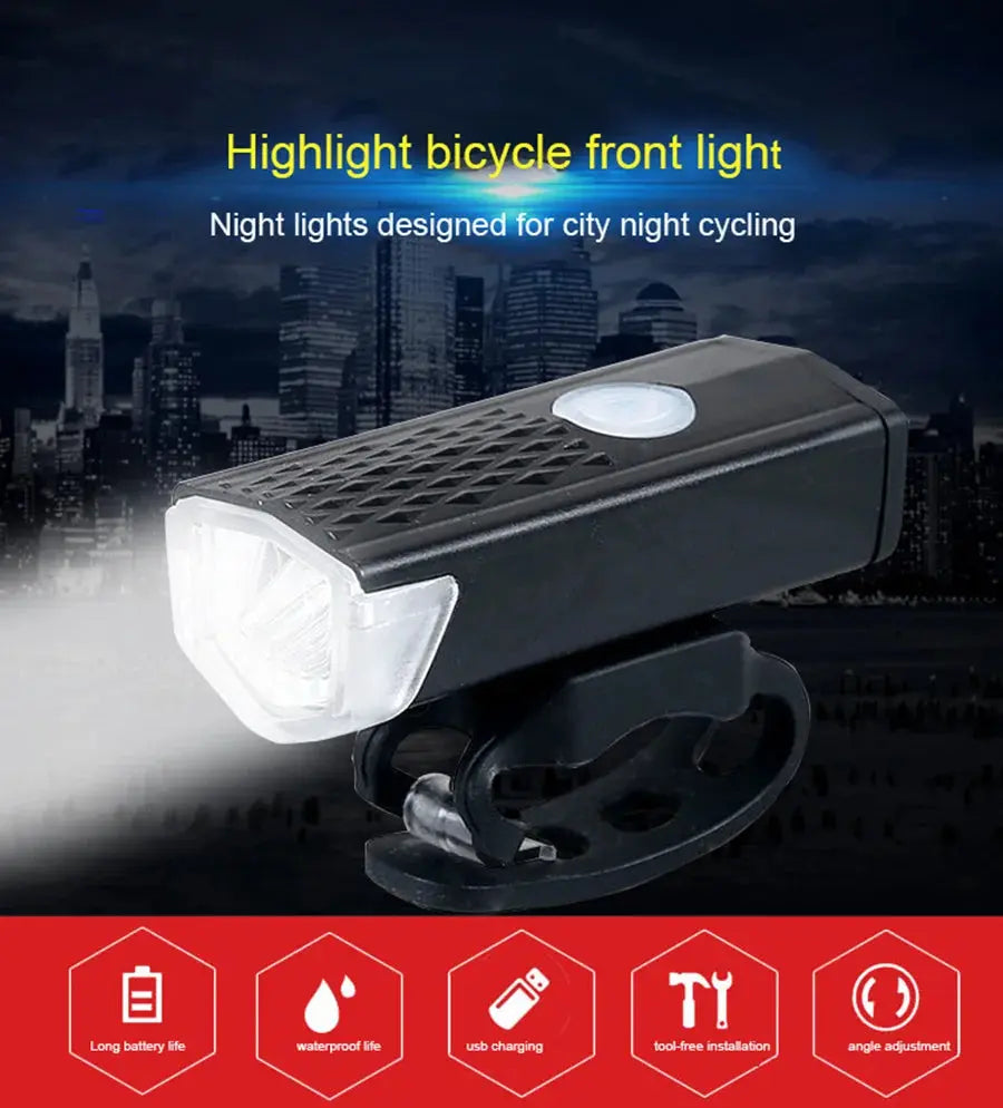Bike Light Set Bicycle Headlight Taillight USB Rechargeable MTB Bike Front Rear Lamp Set Cycling Flashlight Bicycle Accessories Best Products Online