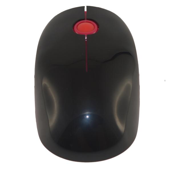 Black and Red 3 Key Ergonomic Wireless Mouse Long