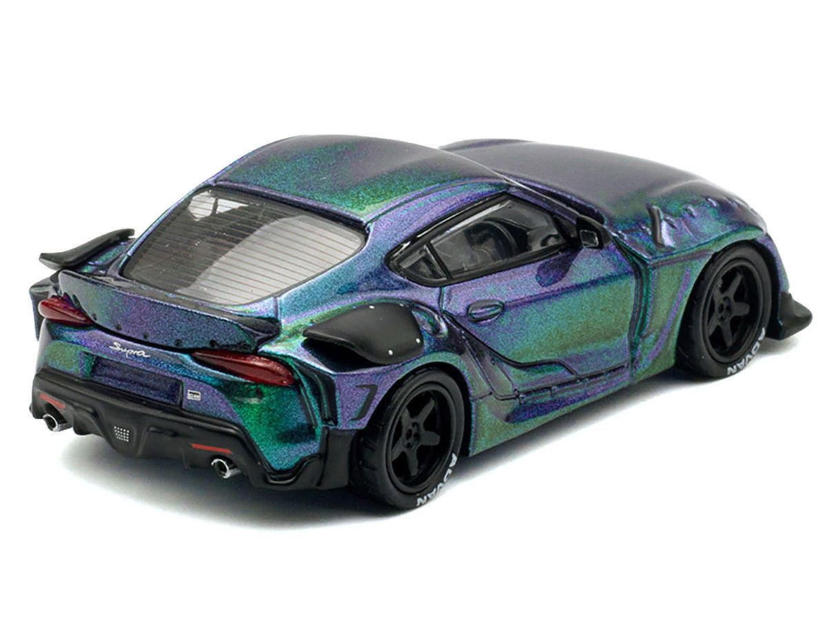 Toyota HKS GR Supra RHD (Right Hand Drive) Magic Purple Metallic 1/64 Diecast Model Car by Pop Race-1
