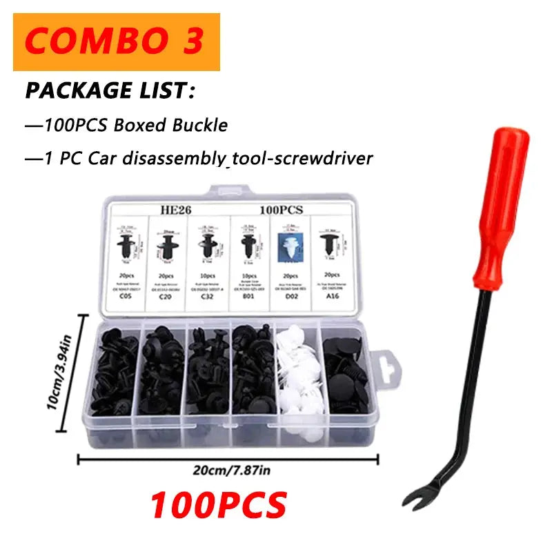 100pcs Auto Fastener Clip Kit Fender Rivet Clips Car Body Push Retainer Pin Rivet Bumper Door Trim Panel Retainer Car Clips Best Products Online