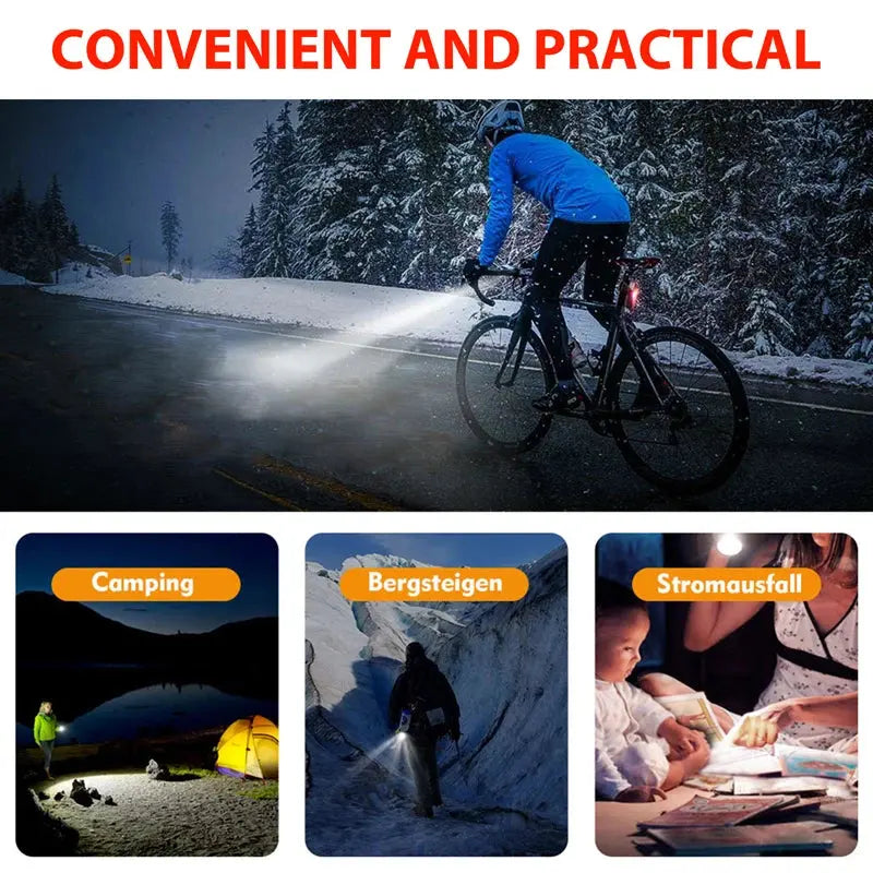 Bike Light Set Bicycle Headlight Taillight USB Rechargeable MTB Bike Front Rear Lamp Set Cycling Flashlight Bicycle Accessories Best Products Online
