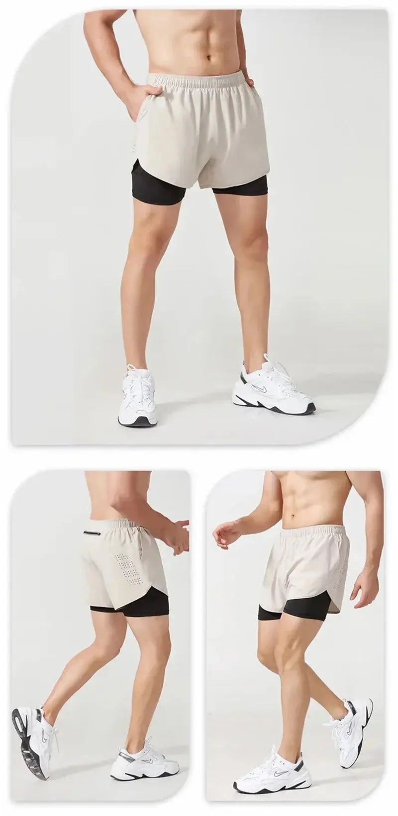 Men's Running Shorts 2025 New Release Gym Fitness 2-in-1 Exercise Summer Quick Dry Trendy Personalized Running Shorts Best Products Online