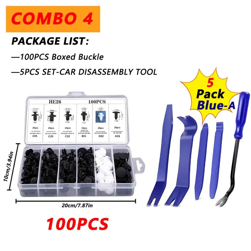100pcs Auto Fastener Clip Kit Fender Rivet Clips Car Body Push Retainer Pin Rivet Bumper Door Trim Panel Retainer Car Clips Best Products Online