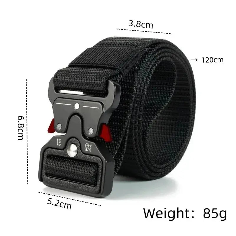 Men's Outdoor Multi-Function Belt Premium Canvas/Nylon Hybrid Waistband for Hiking Travel Unisex Tactical Belt Durable Buckle Best Products Online
