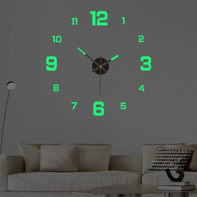 Luminous Digital Clock DIY Stereoscopic Wall Clock Silent Clock Living Room Bedroom Wall Clock Home Decorations Best Products Online