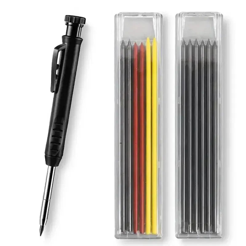 Solid Carpenter Pencil Set Woodworking Tools Mechanical Pencil 5 Colors Refill Construction Job Tools Carpentry Marking Scriber Best Products Online