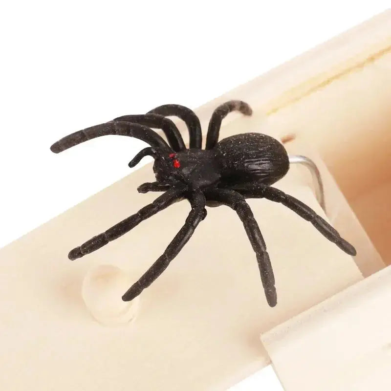 Trick Spider Funny Scare Box Wooden Hidden Box Quality Prank Wooden Scare Box Fun Game Prank Trick Friend Office Toys Best Products Online