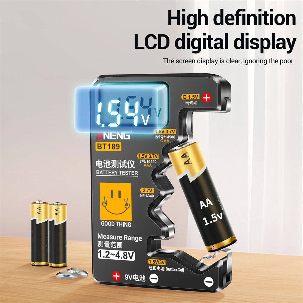 Ultra-small Battery Tester 9V AA AAA Button Cell Universal Household