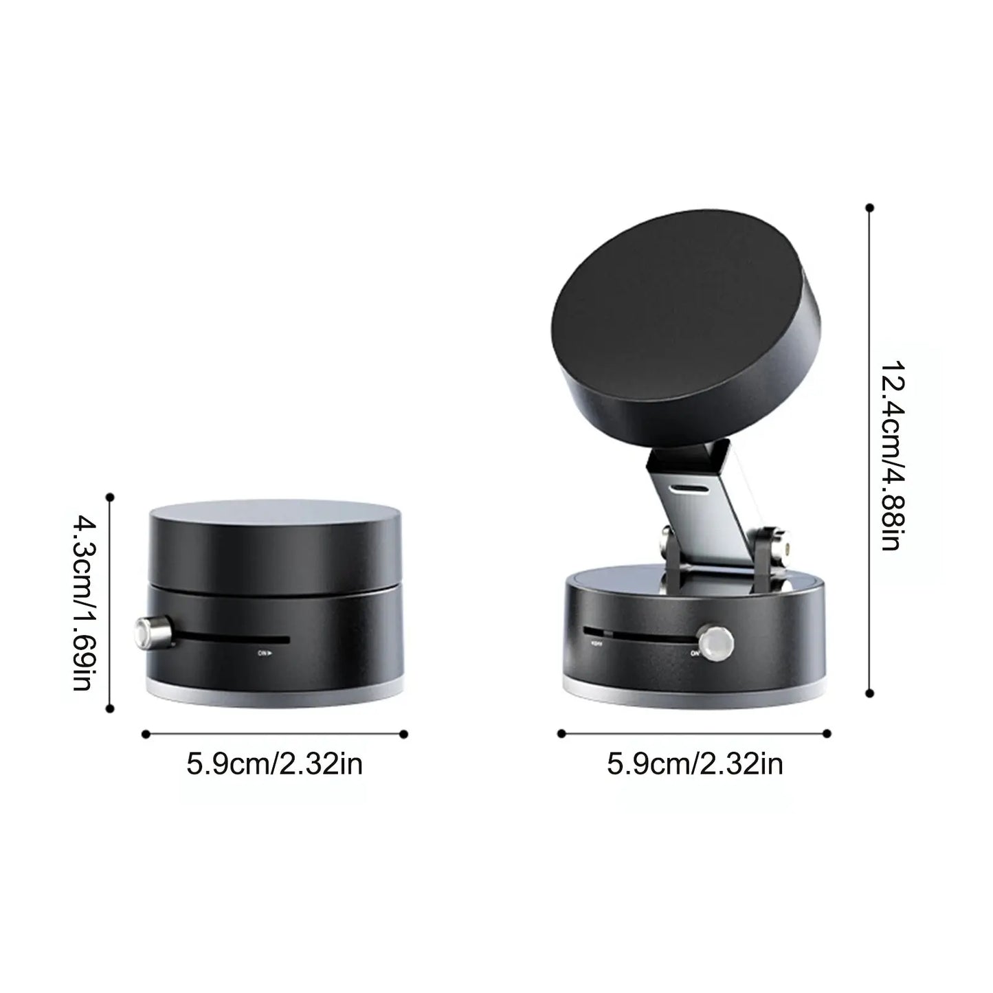 Vacuum Suction Cup Magnetic Car Phone Holder Double-Sided Foldable Magnetic Auto Phone Bracket For Car Interior Accessories Best Products Online