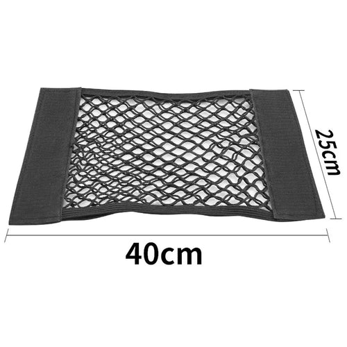 Car Back Rear Mesh Trunk Seat Elastic String Net Magic Sticker