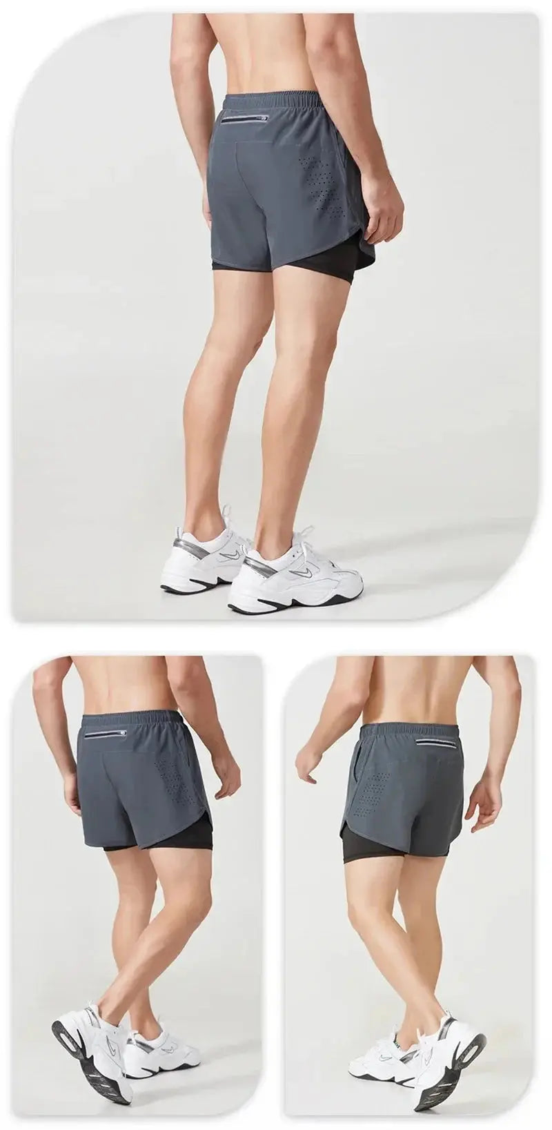 Men's Running Shorts 2025 New Release Gym Fitness 2-in-1 Exercise Summer Quick Dry Trendy Personalized Running Shorts Best Products Online