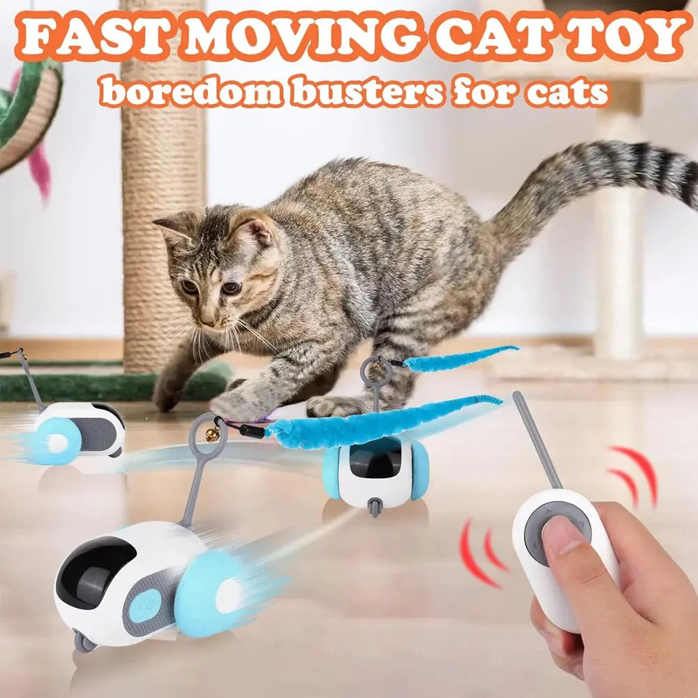 Smart Cat Toy 2 Modes Automatic Moving Remote Controlled Toy Car for Cats Dogs Interactive Playing Kitten Training Pet Supplies Best Products Online