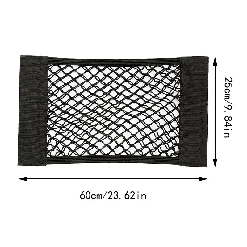 Car Rear Seat Storage Organizer Mesh Adjustable Elastic Straps Anti-Slip Net for SUV Sedan Vehicle Interior Organization Tools Best Products Online