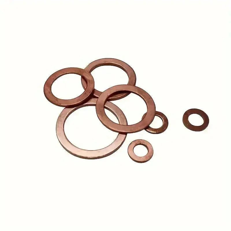 100 PCS Of Copper Washers, Washers, Nuts, And Bolts, With Box M4/M5/M6/M8/M10/M12/M14 Seal Combination Kit For Oil Pan Plugs Best Products Online