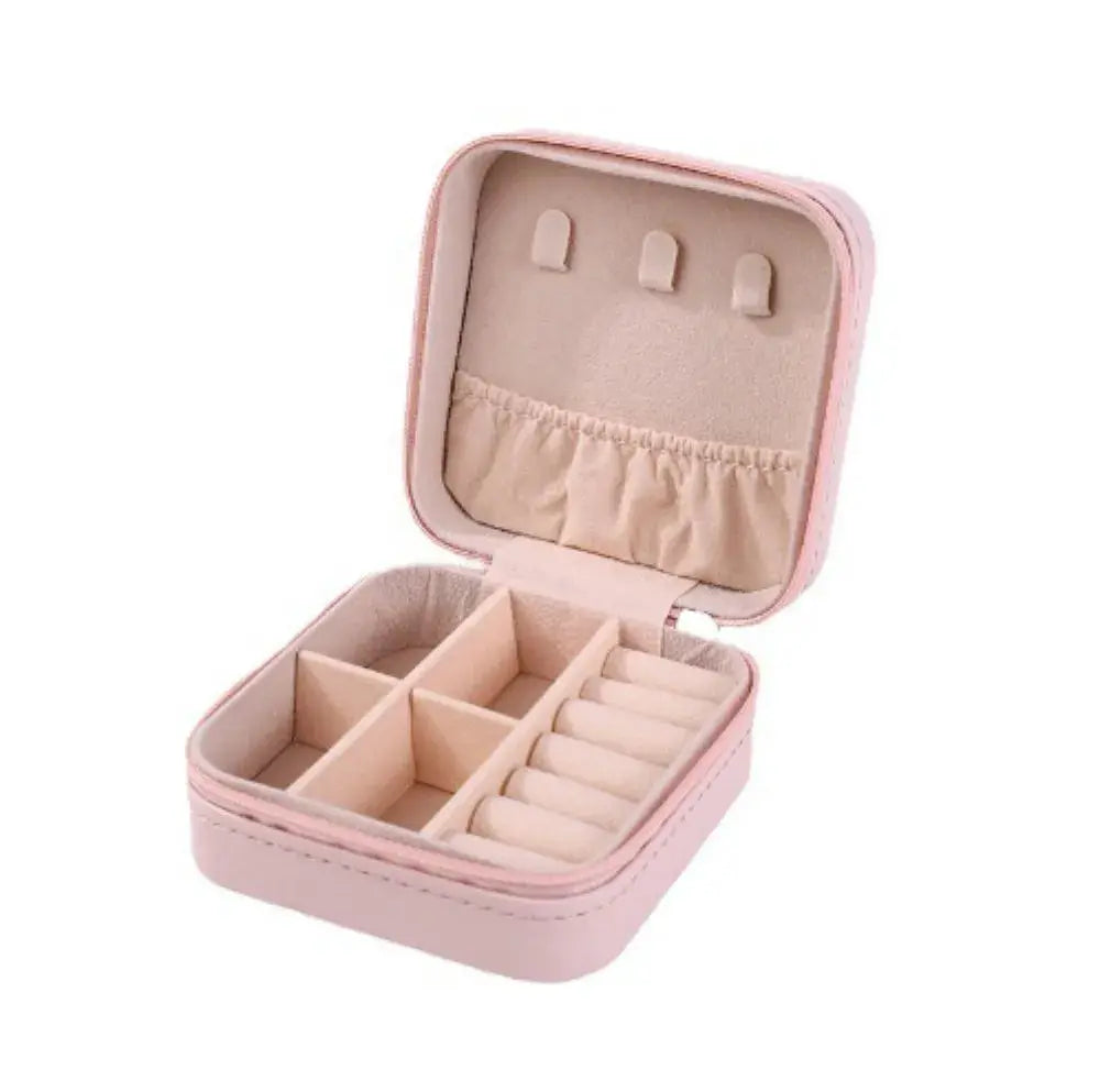 Portable Mini Jewelry Storage Box Travel Organizer Jewelry Case Leather Storage Earrings Necklace Ring Jewelry Organizer Display Best Products Online