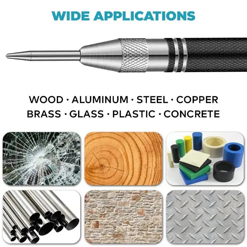 2pc Spring Type Automatic Center Punch Locator Glass Striker Window Breaker Punch Centering Punch Punch Tool Best Products Online
