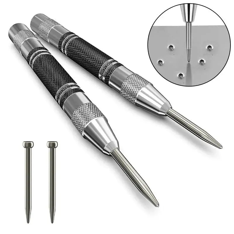 2pc Spring Type Automatic Center Punch Locator Glass Striker Window Breaker Punch Centering Punch Punch Tool Best Products Online