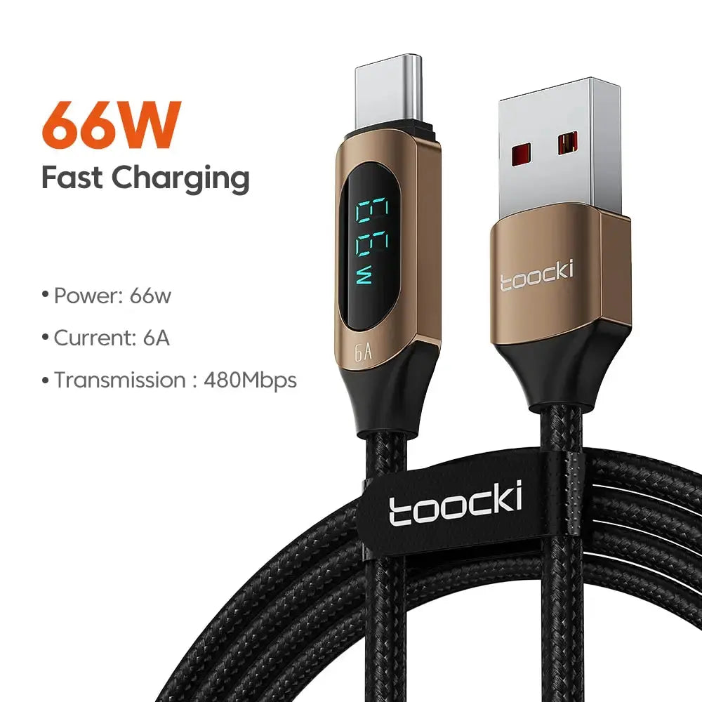 Toocki Type C to Type C Cable 100W PD Fast Charging Charger USB C to USB C Display Cable For Xiaomi POCO F3 Realme Macbook iPad Best Products Online