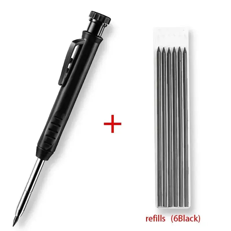 Solid Carpenter Pencil Set Woodworking Tools Mechanical Pencil 5 Colors Refill Construction Job Tools Carpentry Marking Scriber Best Products Online