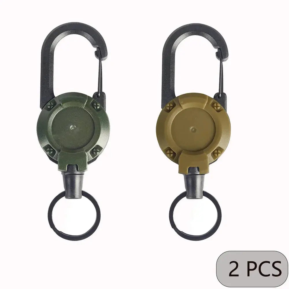 1/2/4pcs Extendable Retractable Holders Keychain Badge Reels Heavy Duty Clip With Carabiner Key Chain For Men Outdoor Bags Best Products Online