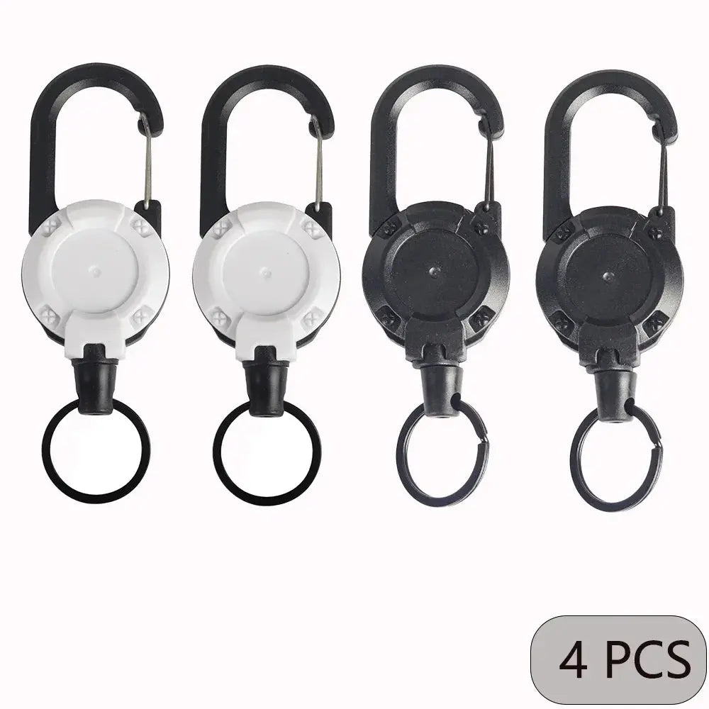 1/2/4pcs Extendable Retractable Holders Keychain Badge Reels Heavy Duty Clip With Carabiner Key Chain For Men Outdoor Bags Best Products Online