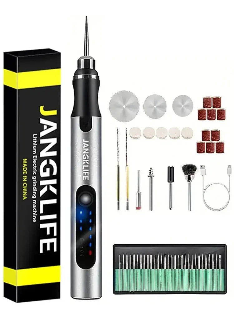 JANGKLIFE USB Cordless Rotary Tool Kit Woodworking Engraving Pen DIY For Jewelry Metal Glass Mini Wireless Drill Best Products Online