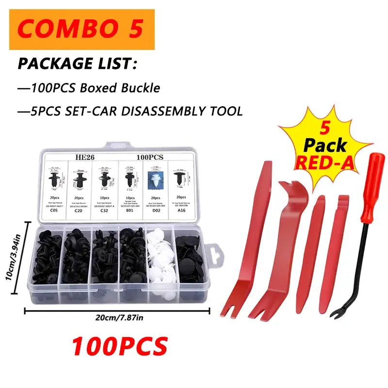 100pcs Auto Fastener Clip Kit Fender Rivet Clips Car Body Push Retainer Pin Rivet Bumper Door Trim Panel Retainer Car Clips Best Products Online
