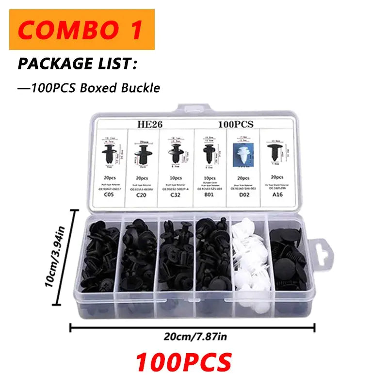 100pcs Auto Fastener Clip Kit Fender Rivet Clips Car Body Push Retainer Pin Rivet Bumper Door Trim Panel Retainer Car Clips Best Products Online