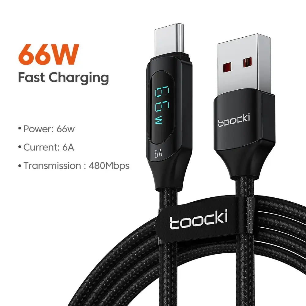 Toocki Type C to Type C Cable 100W PD Fast Charging Charger USB C to USB C Display Cable For Xiaomi POCO F3 Realme Macbook iPad Best Products Online