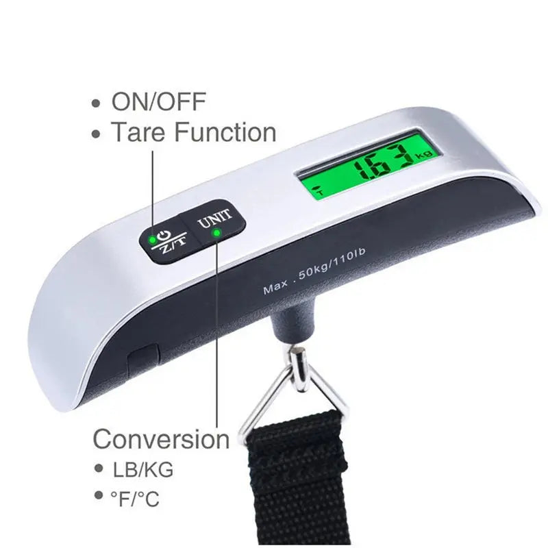 Portable Scale Digital LCD Display 110lb/50kg Electronic Luggage Hanging Suitcase Travel Weighs Baggage Bag Weight Balance Tools Best Products Online