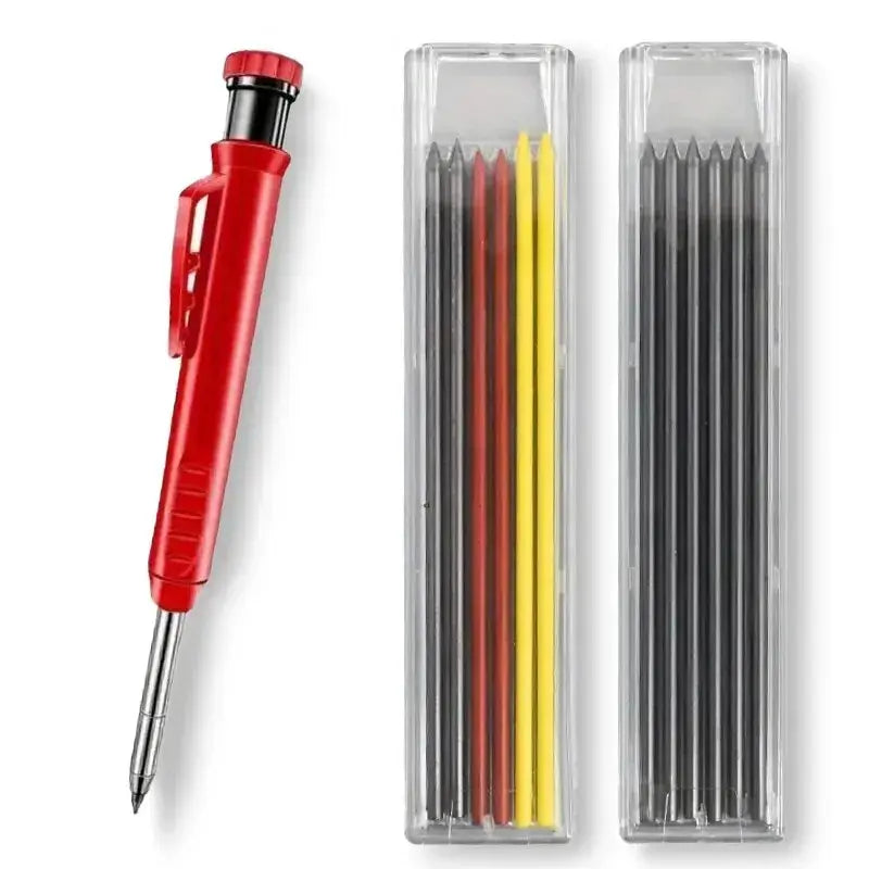 Solid Carpenter Pencil Set Woodworking Tools Mechanical Pencil 5 Colors Refill Construction Job Tools Carpentry Marking Scriber Best Products Online